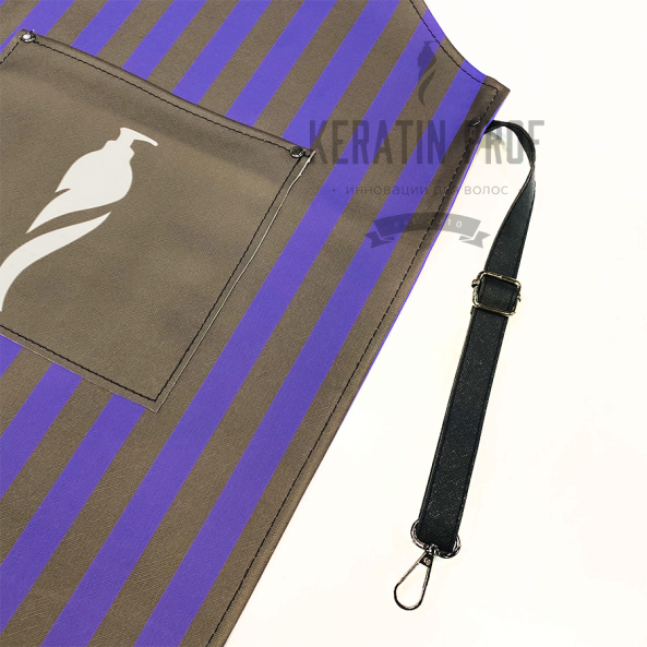 Фартук Технолога Черный / Фиолетовый